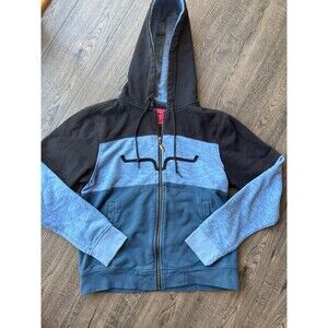 Kimes Ranch Hoodie unisex medium Blue  Full Zip Western Wear